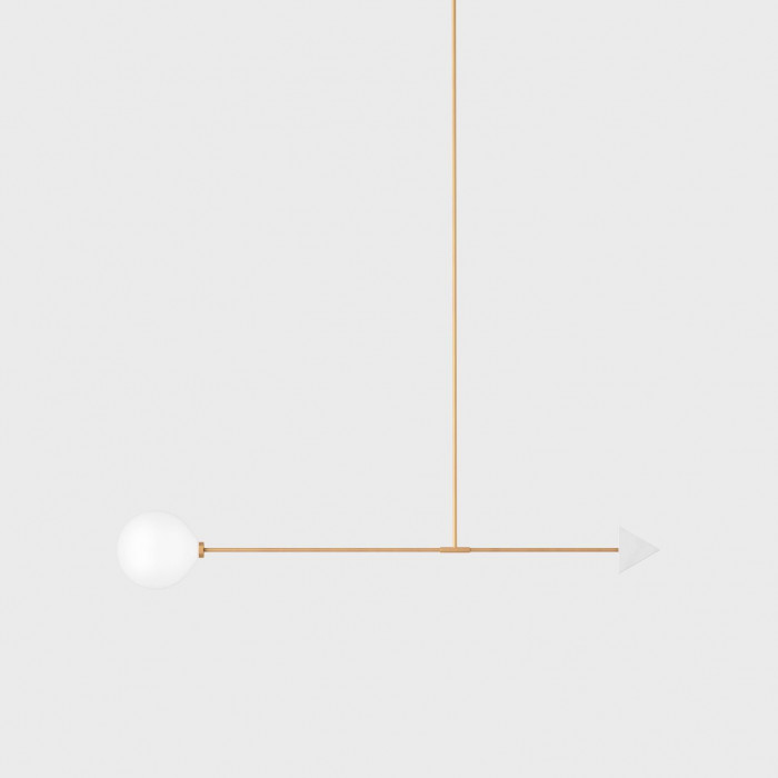 Светильник потолочный Wishnya Suprematic Libra Trig, латунь и белый мрамор — Купить по низкой цене в интернет-магазине