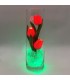 Ночник "Светодиодные цветы" LED Florarium, 3 красных тюльпана с зелёной подсветкой — Купить по низкой цене в интернет-магазине