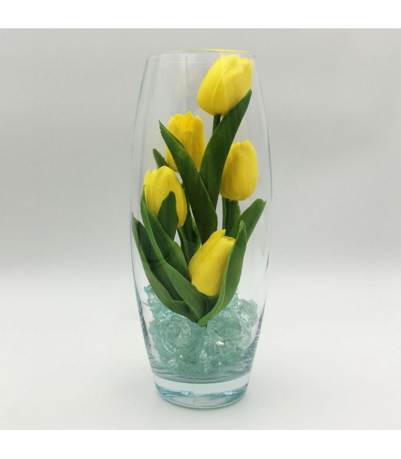 Ночник "Светодиодные цветы" LED Grace, 5 жёлтых тюльпанов с синей подсветкой — Купить по низкой цене в интернет-магазине
