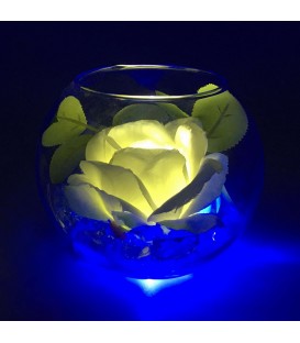 Ночник "Светодиодные цветы" LED Secret, белая роза с синей подсветкой — Купить по низкой цене в интернет-магазине