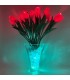 Светильник-букет LED Spring (21 красный тюльпан с сине-зелёной подсветкой)