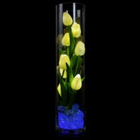 Ночник "Светодиодные цветы" LED Spirit, 9 белых тюльпанов с синей подсветкой