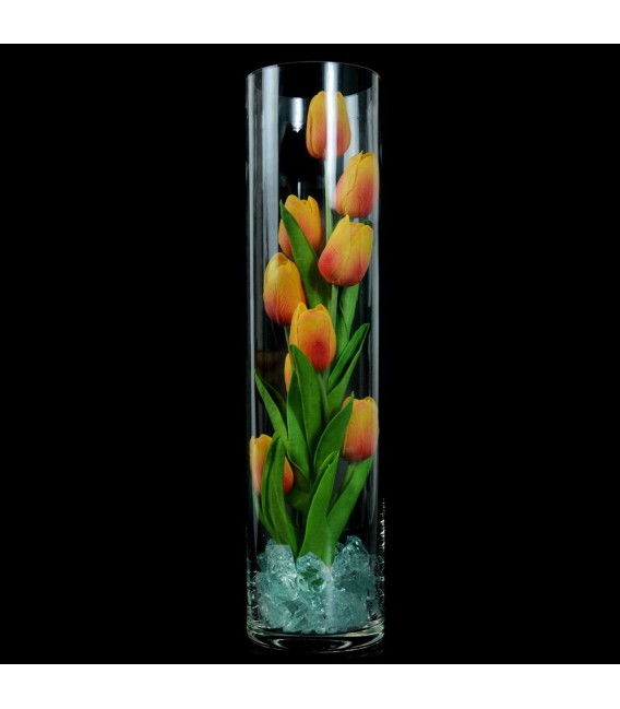 Ночник "Светодиодные цветы" LED Spirit, 9 оранжевых тюльпанов с синей подсветкой — Купить по низкой цене в интернет-магазине