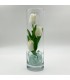 Светильник-цветы LED Florarium (3 белых тюльпана с синей подсветкой)