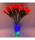 Светильник-букет LED Spring (21 оранжевый тюльпан с сине-зелёной подсветкой)