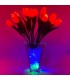 Ночник "Светодиодные цветы" LED Spring, 21 оранжевый тюльпан с сине-зелёной подсветкой — Купить по низкой цене в