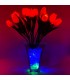 Ночник "Светодиодные цветы" LED Spring, 21 оранжевый тюльпан с сине-зелёной подсветкой — Купить по низкой цене в