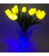 Светильник-букет LED Joy (9 жёлтых тюльпанов с синей подсветкой)