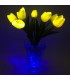 Ночник "Светодиодные цветы" LED Joy, 9 жёлтых тюльпанов с синей подсветкой — Купить по низкой цене в интернет-магазине