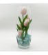 Светильник-цветы LED Grace (5 розовых тюльпанов с зелёной подсветкой)