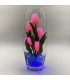 Ночник "Светодиодные цветы" LED Grace, 5 розовых тюльпанов с синей подсветкой — Купить по низкой цене в интернет-магазине
