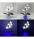 Ночник "Светодиодные цветы" LED Provocation, 5 белых орхидей с синей подсветкой — Купить по низкой цене в интернет-магазине