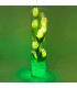 Светильник-цветы LED Spirit (9 белых тюльпанов с зелёной подсветкой)