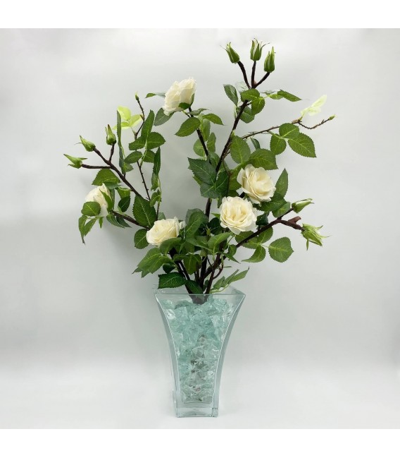 Ночник "Светодиодные цветы" LED Dream, белые розы с сине-зелёной подсветкой — Купить по низкой цене в интернет-магазине