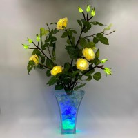 Ночник "Светодиодные цветы" LED Dream, белые розы с сине-зелёной подсветкой