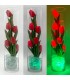 Ночник "Светодиодные цветы" LED Spirit, 9 красных тюльпанов с зелёной подсветкой — Купить по низкой цене в интернет-магазине