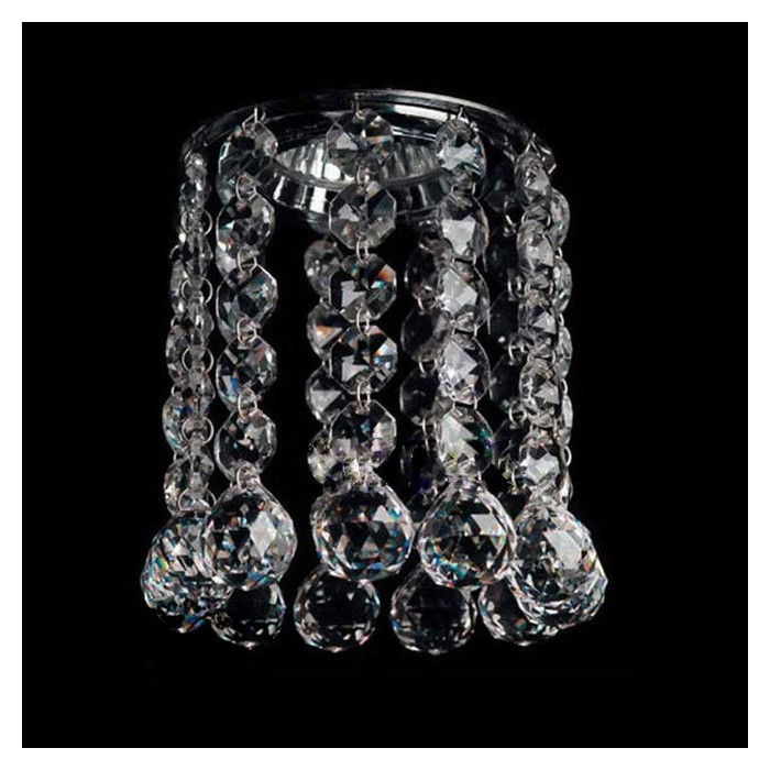Точечный светильник Totci Mon Amour 1101-Cr, цвет хром, с хрусталём Asfour — Купить по низкой цене в интернет-магазине