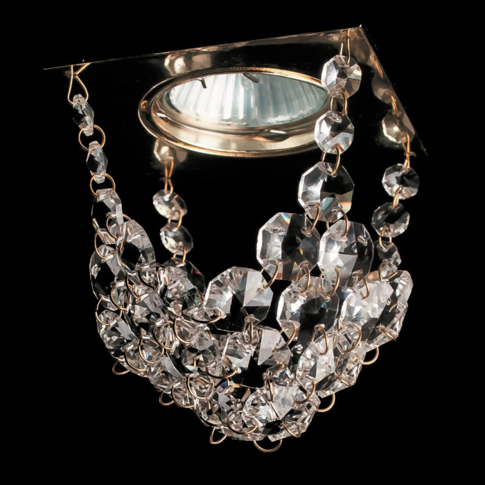 Точечный светильник Totci 602-00-G, цвет золото, с хрусталём Asfour — Купить по низкой цене в интернет-магазине