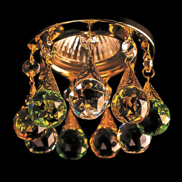 Точечный светильник с хрусталём Totci 41030-G золото