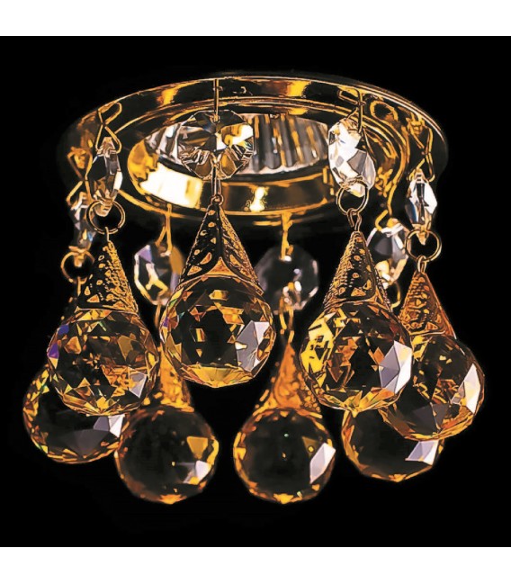 Точечный светильник с хрусталём Totci 41088-G золото