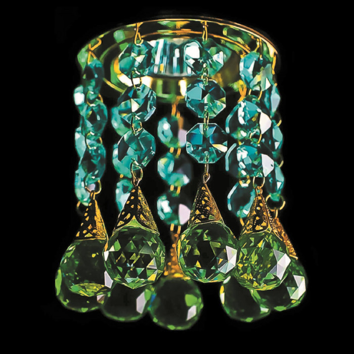 Точечный светильник Totci 41090-G, цвет золото, с хрусталём Asfour — Купить по низкой цене в интернет-магазине