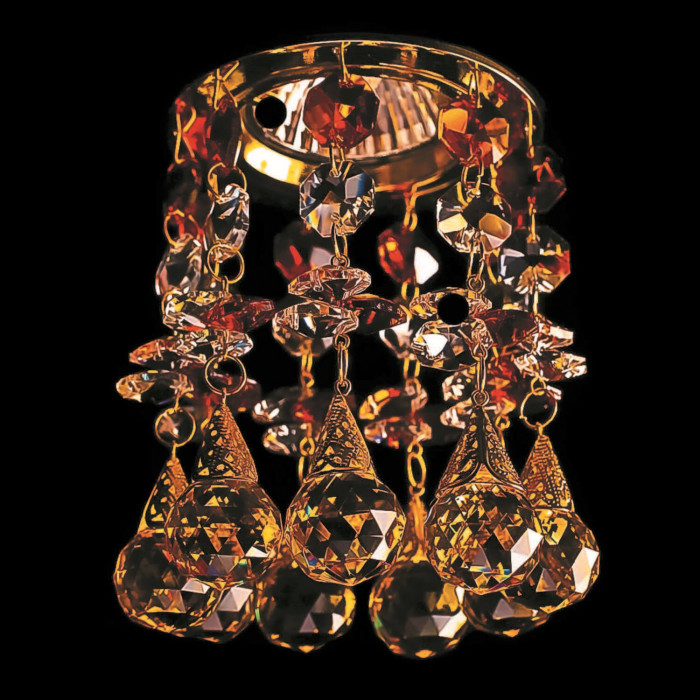 Точечный светильник Totci 41210-G, цвет золото, с хрусталём Asfour — Купить по низкой цене в интернет-магазине